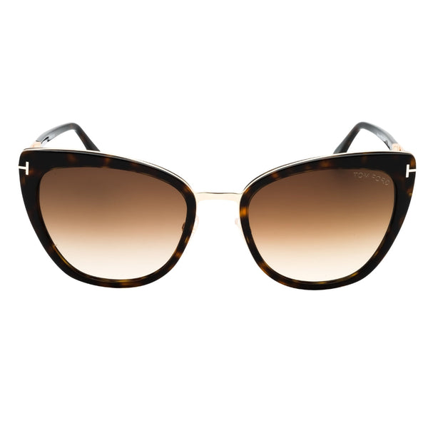 Tom Ford FT0717 52F Shiny Dark Havana / Brown Gradient Sunglasses Simona One Size